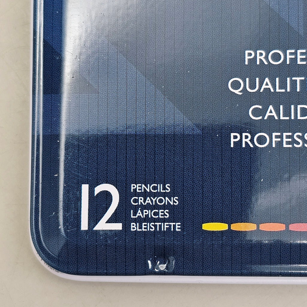 DERWENT (12 PACK) Watercolour Pencils Metal Tin Water Soluble Color Layer 3288I