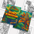 Dino Kingdom Coloring Pages – 48 Intricate, Detailed Dinosaur Scenes – For Adults